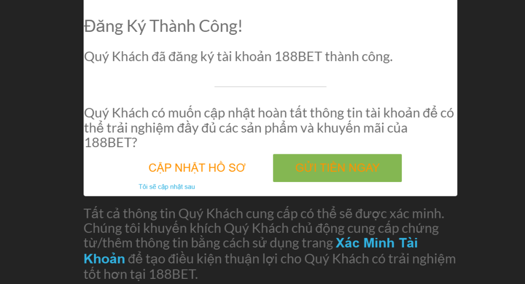 Cac buoc tao tai khoan 188Bet tren di dong